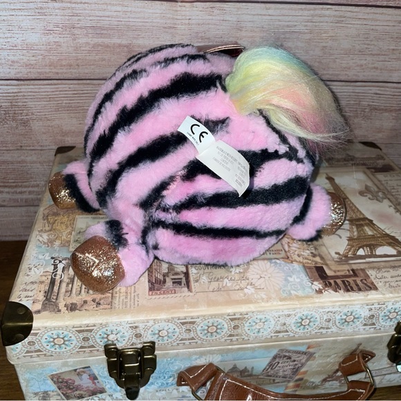 Zuru Rainbocorns Wild Heart Surprise Series 3 Pink Zebra Stripe 10" Plush Toy - Picture 9 of 11
